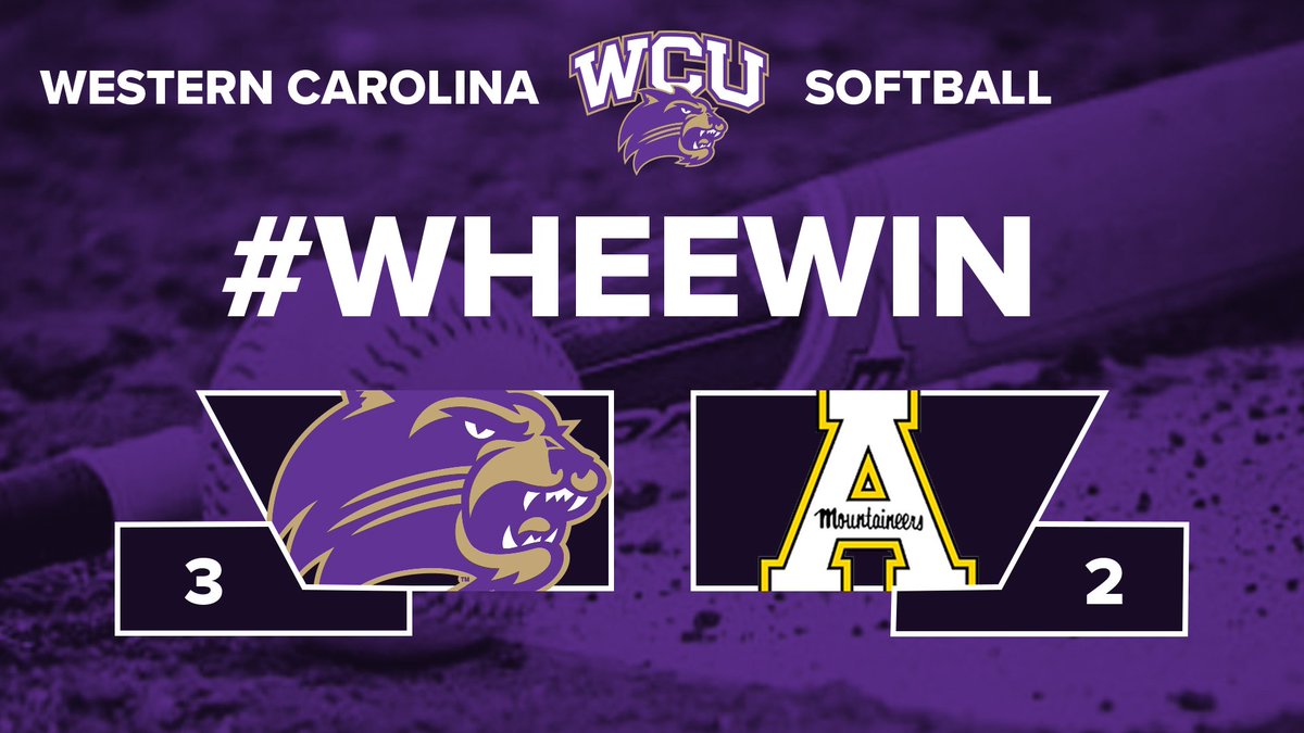 Catamounts's tweet photo. #WheeWin @WCUsoftball takes game 2 of DH vs. Appalachian State to earn a split winning the nightcap 3-2. The Catamounts picked off a runner trying to go to 2nd to end the game. #CatamountCountry https://t.co/1MqjFBabf8