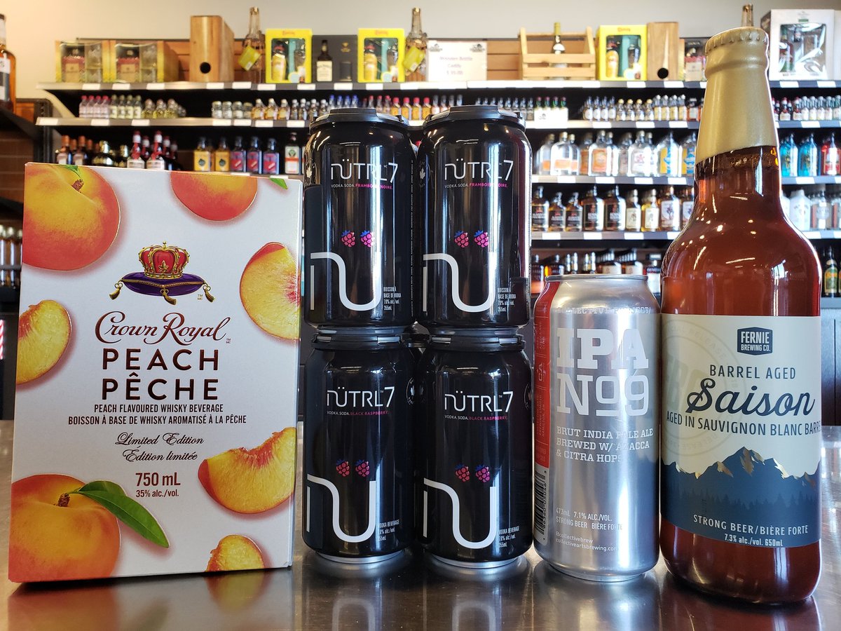 BuffaloTrailLiq's tweet photo. We have more new Nutrls for you to try this week!! As well Peach Crown Royal is here as well! #bonnyville #shoplocal #nutrl #craftbeer https://t.co/5zRRkDyRgj