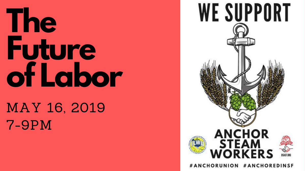 TLMuseumSF's tweet photo. 5/16 come learn about the labor history being made today here in SF! We'll be joined at this "Future of Labor" panel by workers from Anchor Brewing too. #anchoredinsf #anchorunion #futureoflabor #workersrights #historyoflaborsf https://t.co/xdTuD2dKPx