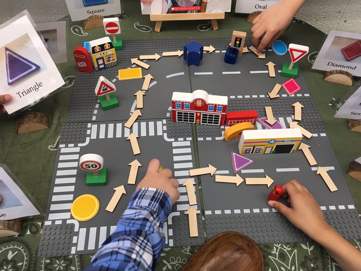 classroom106's tweet photo. The children are enjoying rolling the dice and coding a path to find shapes throughout the city after reading “City Shapes”. https://t.co/WoPc5tq4HR