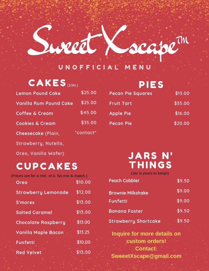 SweeetXscape_'s tweet photo. Mother’s Day 💝💐 is only 19 days away & it’s never too early to start looking at #gifts 🎁. Check out our special!!Ends 5/14/19 (full payments only via Square Invoice) also check out our regular menu!!
.
.
#sweeetxscape #dmv #sitw #giftsformom #hamptonroads https://t.co/1pgLSkAtG9