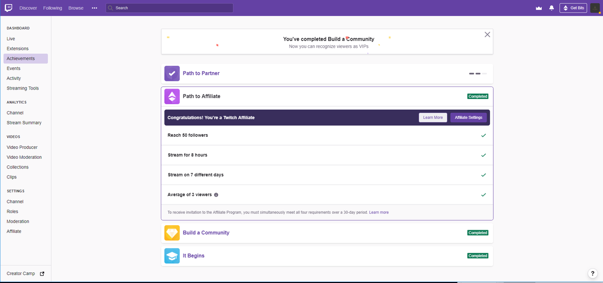 thicknate_'s tweet photo. We did it! Officially a #twitchaffiliate and it just so happens to be on my 1 month anniversary of streaming! Thank you to everyone who has supported me so far, I can't wait to see where this takes us. On to the next milestone! #TheTrench #NuTribe https://t.co/5xHIuojn2w