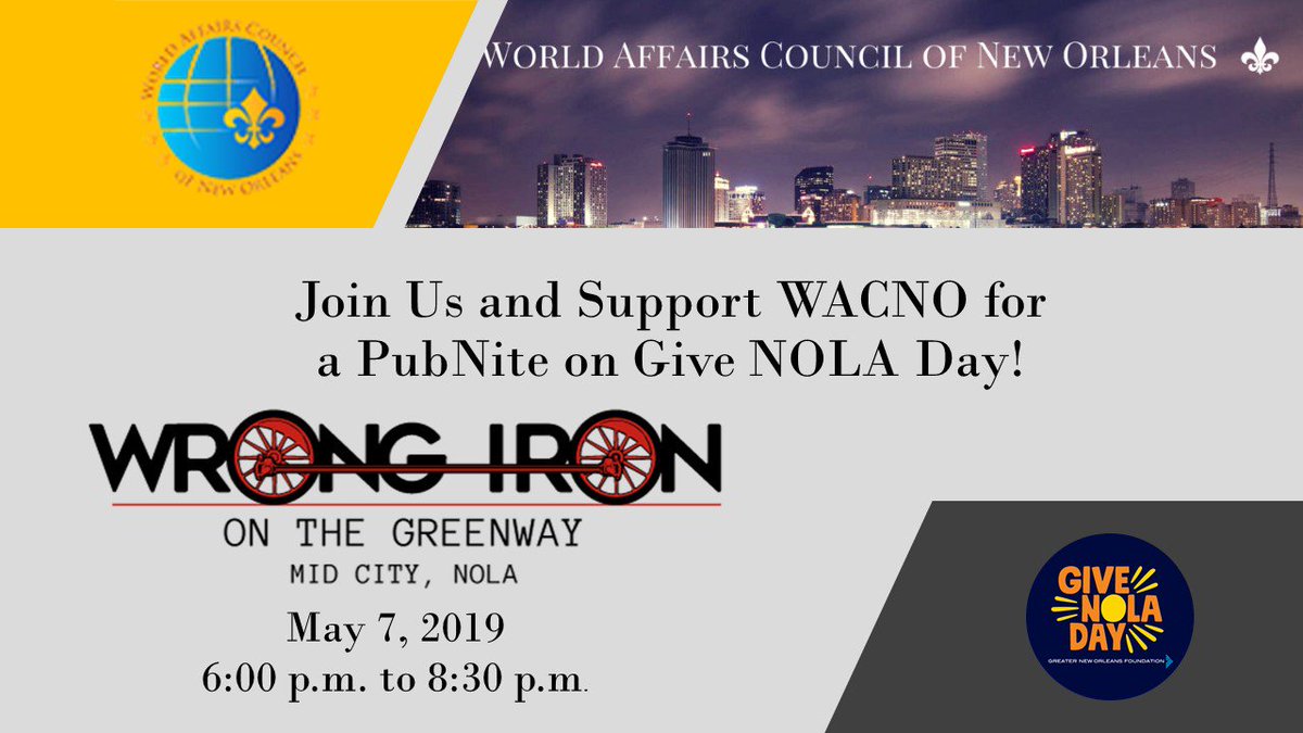 Come out to Wrong Iron on May 7th to support #wacno on #giveNOLAday
youtube.com/watch?v=dXYJqS…