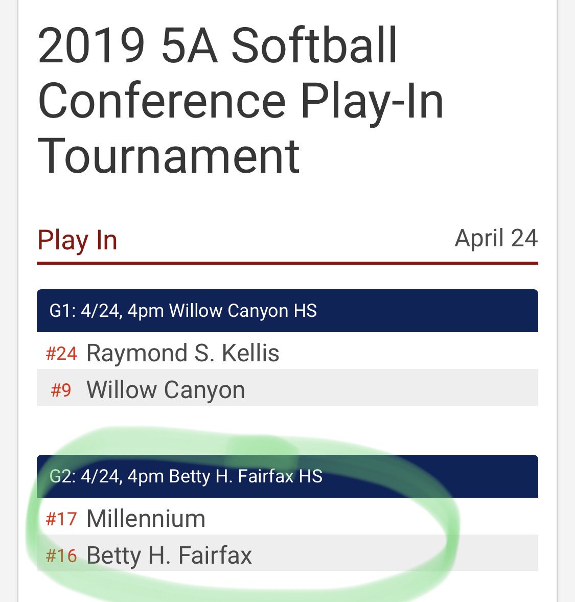 MHSLadySball's tweet photo. 🚨 Big Game on Wednesday 🚨 . Come out and support us on 4/24 at Betty Fairfax HS at 4pm for our 1st round of state. https://t.co/N8B41tz7qs