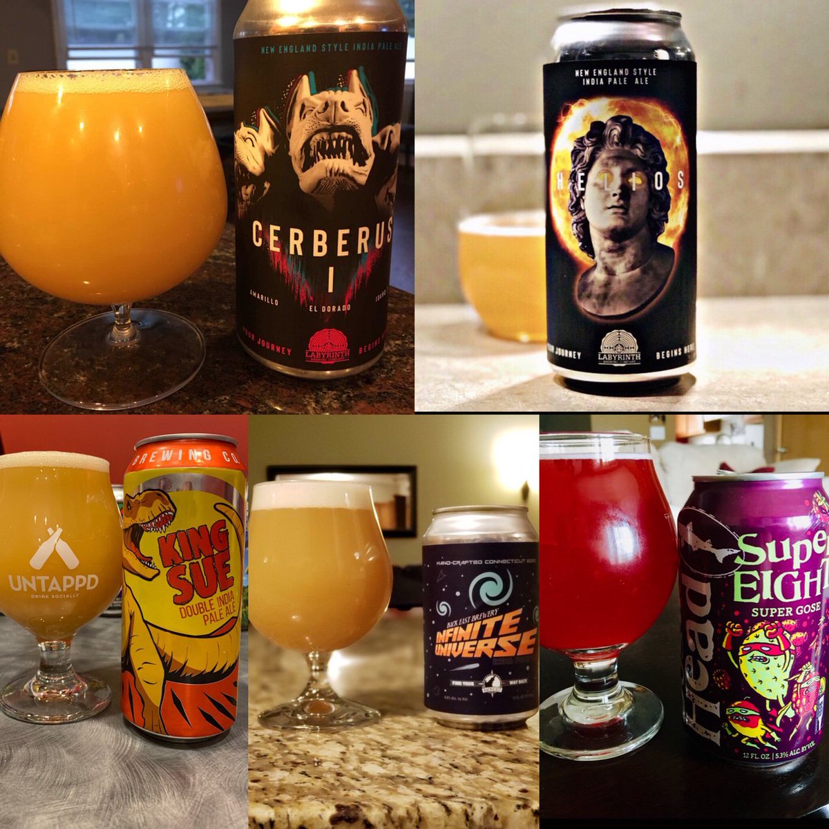 KaysCraftBeer's tweet photo. Great beer in for great spring weather! @LabyrinthBeer @TGBrews @BackEastBrewery @dogfishbeer  #ctbeer #drinklocal #ipa #beer https://t.co/xygSEpqUwV