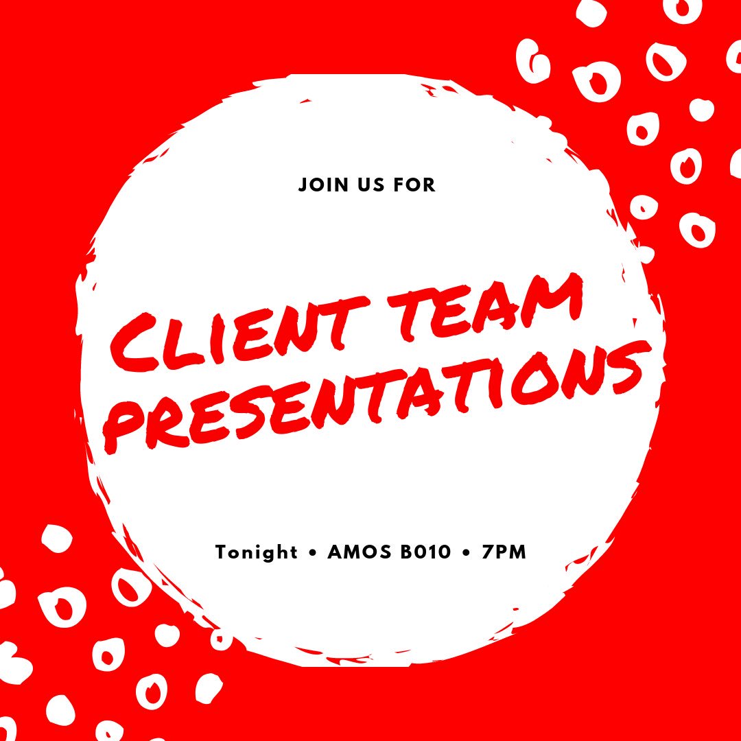 AMAatUGA's tweet photo. Come support our client teams tonight as they present their plans they’ve been working on all semester! https://t.co/TVrZXL5WM1