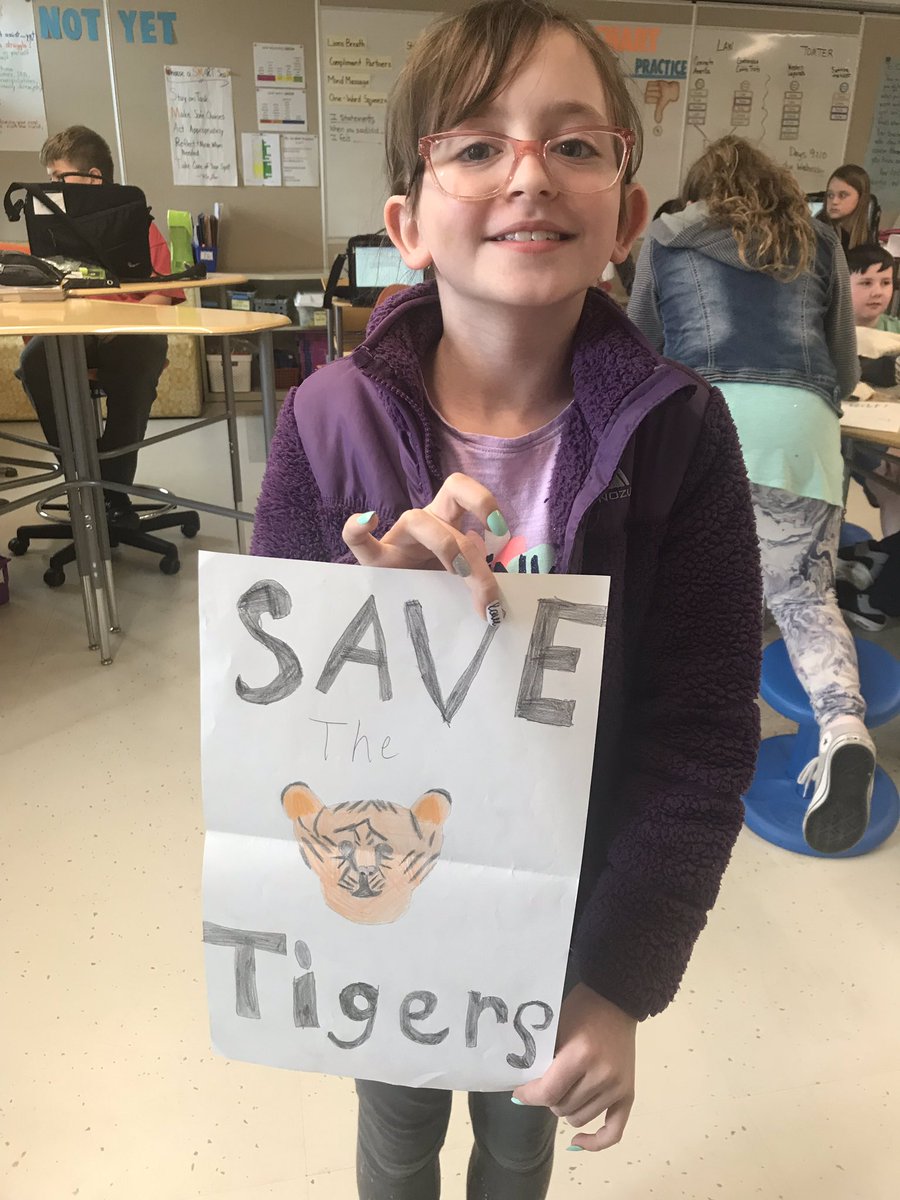 mskellylaw12's tweet photo. For Earth Day yesterday we learned about saving the tigers. @dist126_hg #weare126 #hg126 https://t.co/A9qzZmbFgD