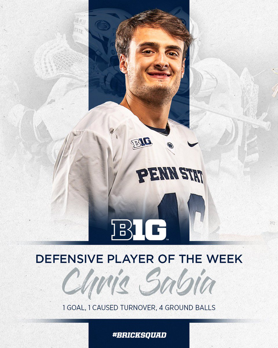 PennStateMLAX's tweet photo. Grant Ament and Chris Sabia were honored by the Big Ten Conference for their play against Johns Hopkins! #WeAre 

📰: https://t.co/lFOYBaL0OT https://t.co/oOx8PWsr21