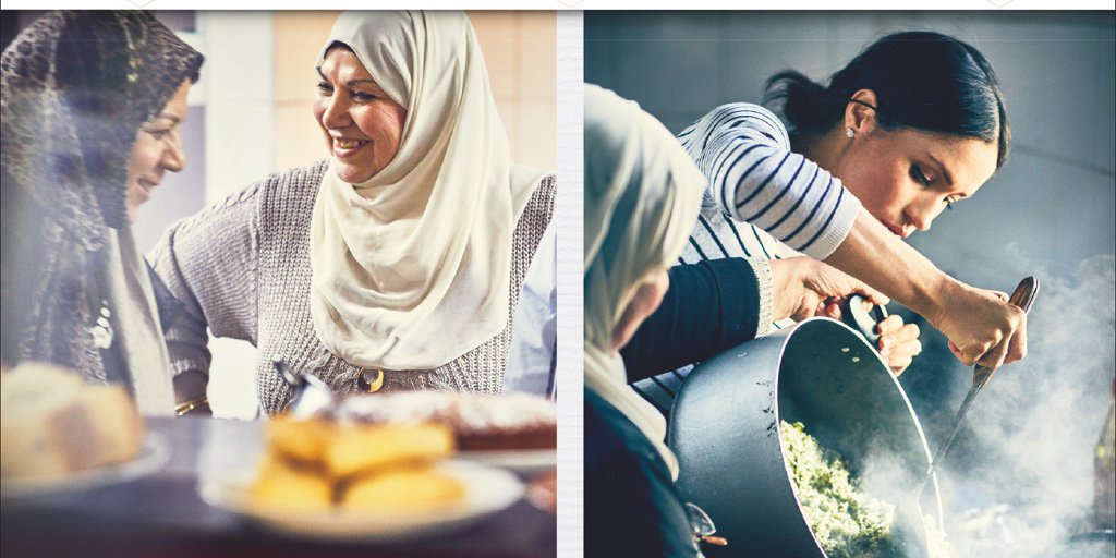 bozzyfest's tweet photo. It's impossible not to admire the charity cookbook #Together by #TheHubbCommunityKitchen. This group of women cooked to heal themselves and the local community after the Grenfell Tower fire.
Faizia Hayani Bellili and Leila Hedjem talk about food and rebuilding their community. https://t.co/tRksU7luFK