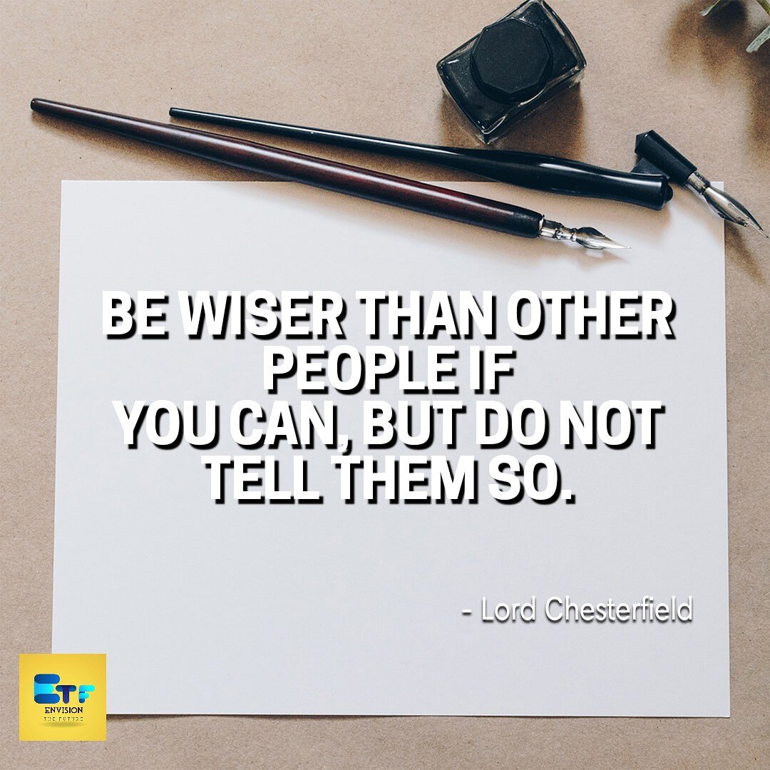 Envision_ETF's tweet photo. Be wiser than other people if you can, but do not tell them so.
- Lord Chesterfield -
_________________
@envisionthe_future 
#positivity #positive #MotivationalQuotes #qoutes https://t.co/PLIY2wiAHS
