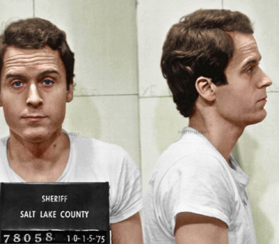 TrueCrimeFix's tweet photo. Rare colourized mugshot of Ted Bundy. #truecrimefix #truecrime #truecrimetuesday #serialkillers #murder #mugshot #tedbundy #truecrimecommunity https://t.co/m61o3ygqiM
