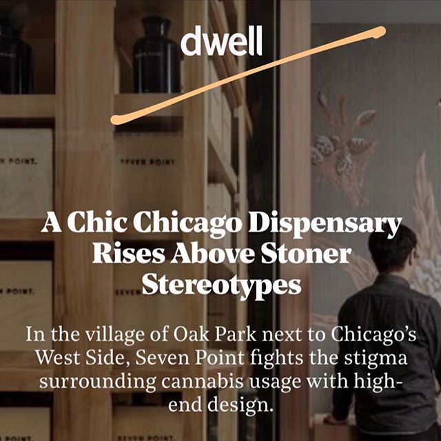 designbylat's tweet photo. Featured on Dwell magazine. A chic Chicago dispensary rises above stoner stereotypes. Seven Point dispensary branding by LAT. @latortilleria @dwellmagazine #medicalcannabis https://t.co/1qB4oS5ZpU https://t.co/G0OoPTgn6t
