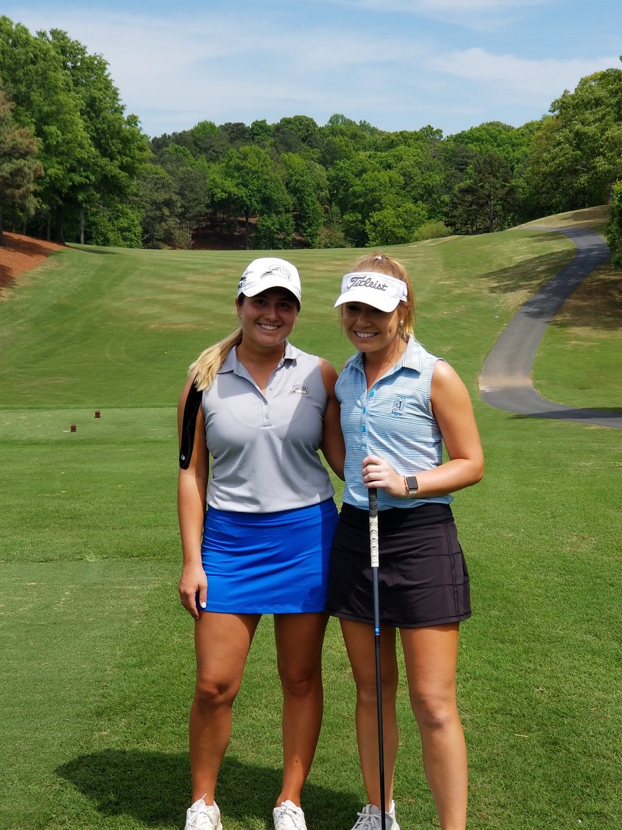 GoPetrelsWGolf's tweet photo. Today is definitely bittersweet with our two Seniors playing @DunwoodyCC in our last practice of the regular season! Two more days till we make our run for our first @SAA_Sports title. #petrelproud #gettingstormy #startedfromthebottomnowwerehere https://t.co/D8mcg04tlC