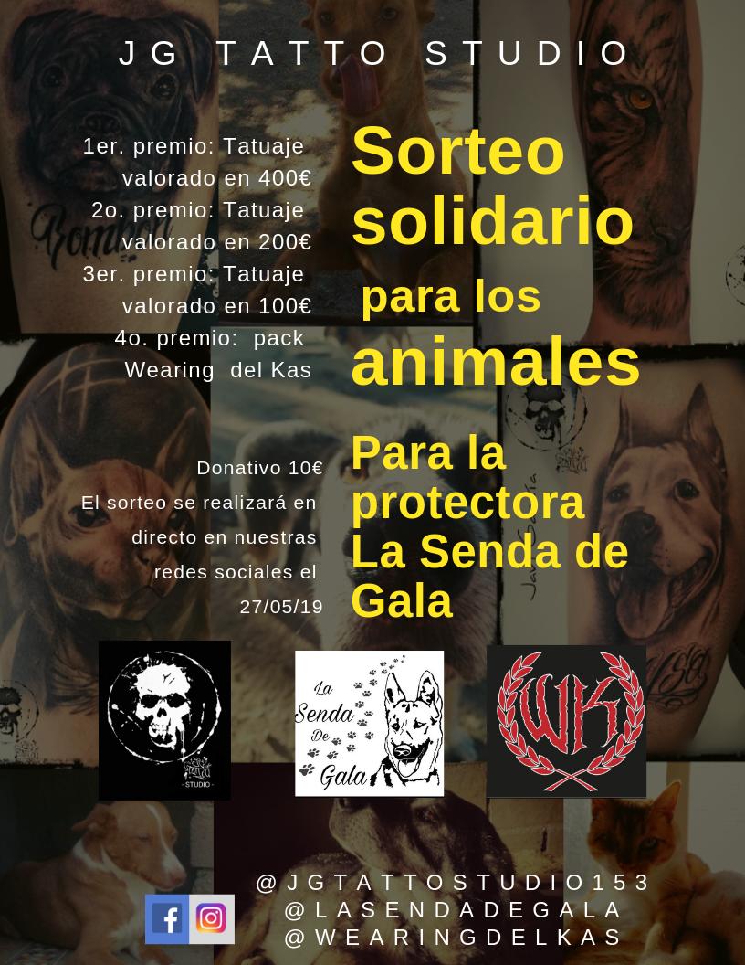 WearingdelKas's tweet photo. ℹ️Ya podéis participar en el Sorteo solidario en el que colaboramos a favor de la protectora de animales La Sonrisa Animal.🐈🐎🐶🐕 
¡Hay 4 premios en juego! 🏅

➡️Tenéis hasta el 27 de Mayo para comprar participaciones en JG Tattoo Studio (Avda de Palomeras 153) https://t.co/GXLZVBXDYF