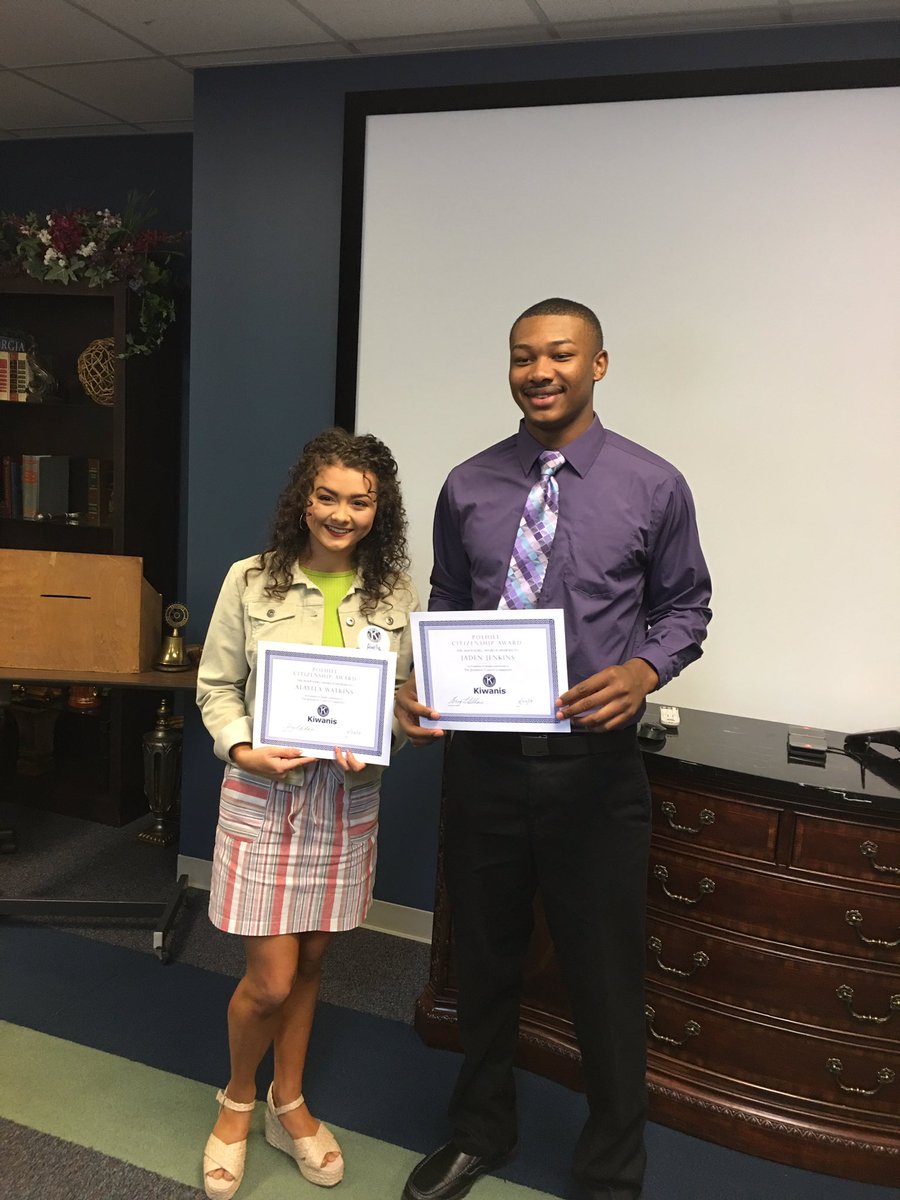dawgfan1022's tweet photo. Congratulations to @JadenJenkins15  and @AlayllaWatkins for being named the 2019 Kiwanis Club Polhill Award Winners for Leadership and Community Service. Two great young leaders in Jefferson County. https://t.co/PYz5ly9YVG