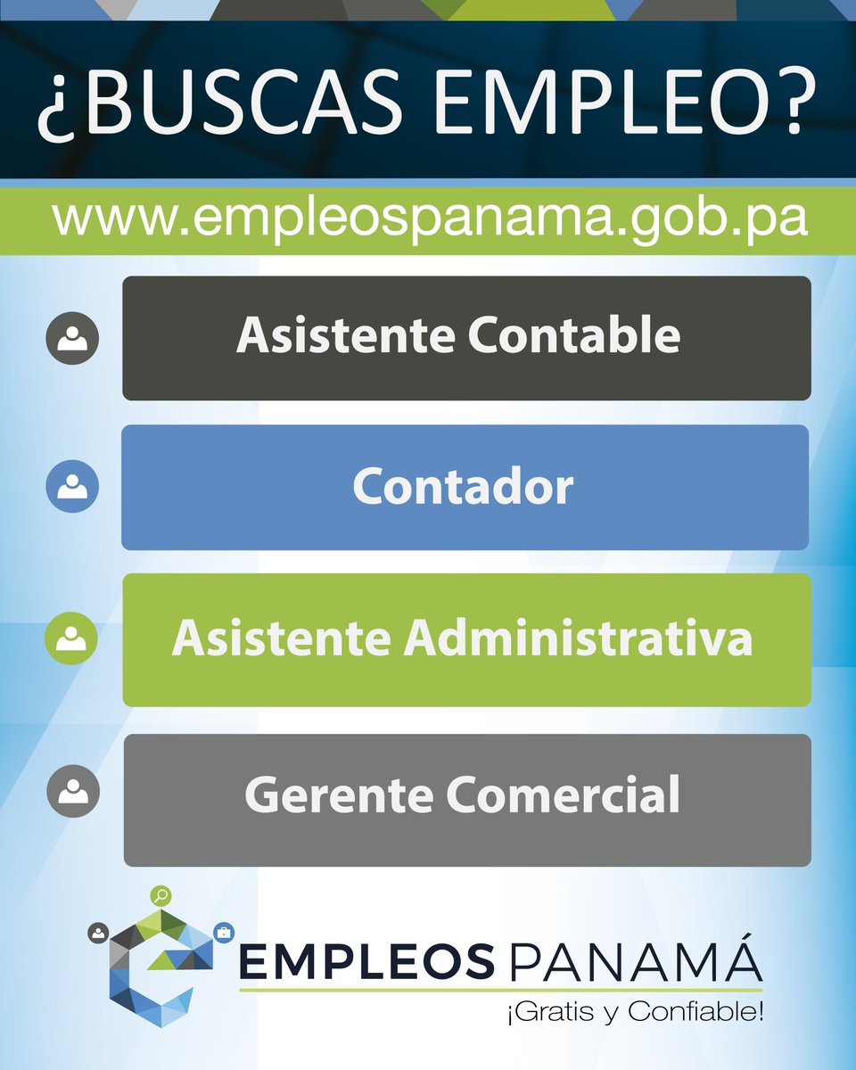 ℹ️VACANTES DISPONIBLES! 😉 REGÍSTRATE 👨🏻‍💻 en nuestro PORTAL WEB 💻 empleospanama.gob.pa , elabora tú HOJA DE VIDA 📃 y POSTÚLATE en las VACANTES!

#EmpleosPanama #GratisYConfiable #Work #Trabajo 👷🏻‍♂️ #Empleos #HojaDeVida #Mitradel #Panama 🇵🇦
