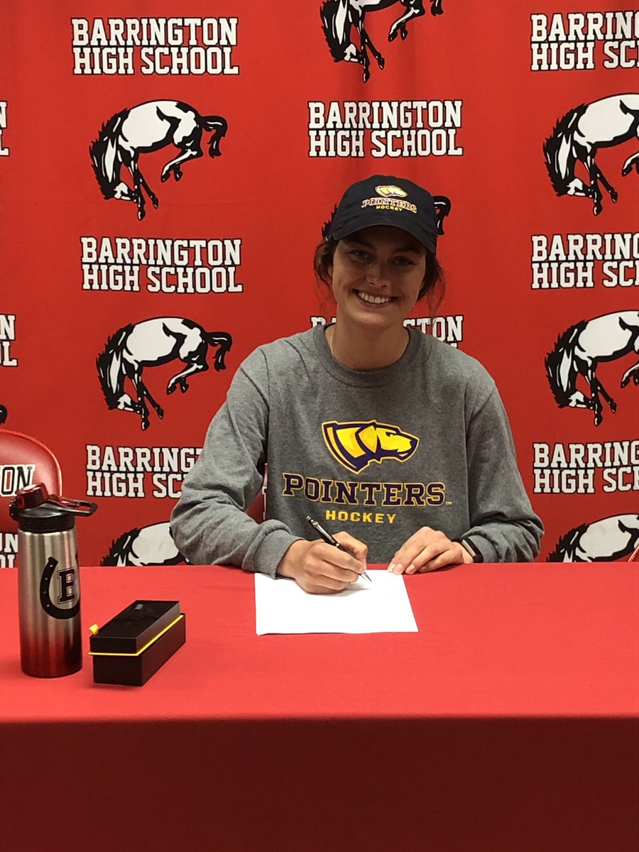 Congratulations to Gina Magro on signing her NLI to play hockey at the University of Wisconsin-Stevens Point next year. #Barringtonathletics <a href="/DHJLeusch/">John Leusch</a> <a href="/FilliesHockey/">Fillies Hockey</a> <a href="/UWSPAthletics/">UWSP Athletics</a> <a href="/softballBHS_/">Barrington H.S. Softball</a> <a href="/dhpreps/">Daily Herald Preps</a> <a href="/UWSPWHockey/">UWSP Women's Hockey</a> <a href="/Pioneer_Press/">Pioneer Press Sports</a> <a href="/barrington220/">Barrington 220</a>