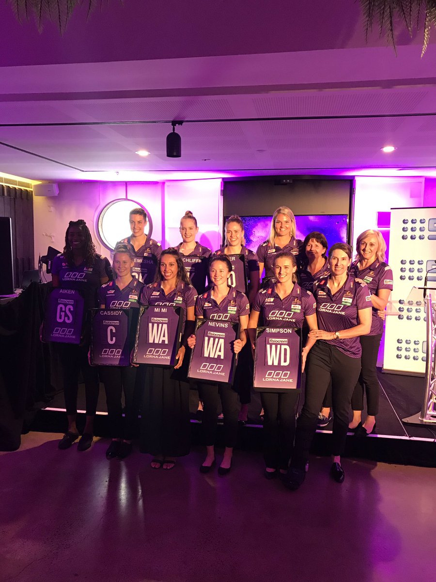 MarnieNichols's tweet photo. A pretty special night last night with the @FirebirdsQld and their partners and supporters... me included! Season launch is way better than a birthday party 💜🔥 Season starts Saturday ... fired up! @LauraClemeshaQ @GregDavis_cmail @___amac___ @caitlyn_nevins #mahaliacassidy https://t.co/rWvQCoPJxO