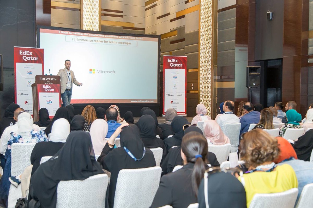 MohGalal88's tweet photo. 📷 #EdexQatar 2019 @MicrosoftEDU #MIEExpert #MIEExpertGulf #MoGalal #MIEEQatar #education #MicrosoftEDU #qatar @smsismasb @MicrosoftTeams @365eduevents @Qatar_Edu @informatharawat https://t.co/7GIgyPEoo0