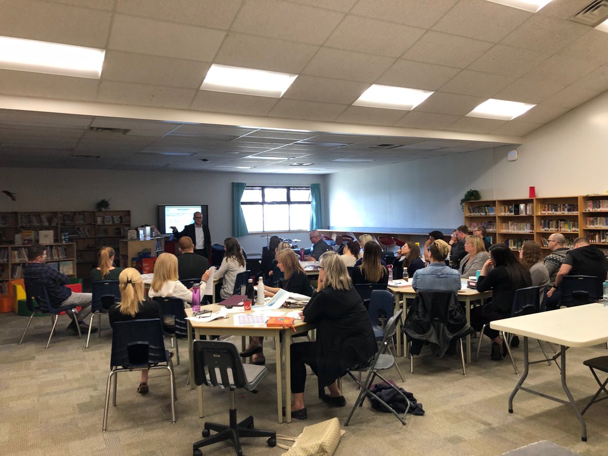 ⁦@CCSD_edu⁩ Staff at Father Whelihan school participate in a session on Growth Mindset and Neuroscience.