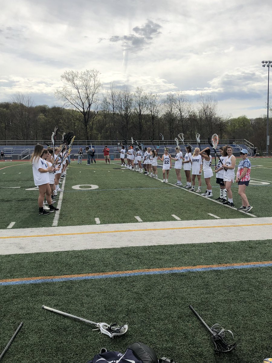RHS_AD1's tweet photo. Randolph GLAX seniors “say thank you” on Teacher Appreciation before their game against Morris Catholic #GoRams #RamsNation #GoRamsGLAX https://t.co/oZmXCqWnKi