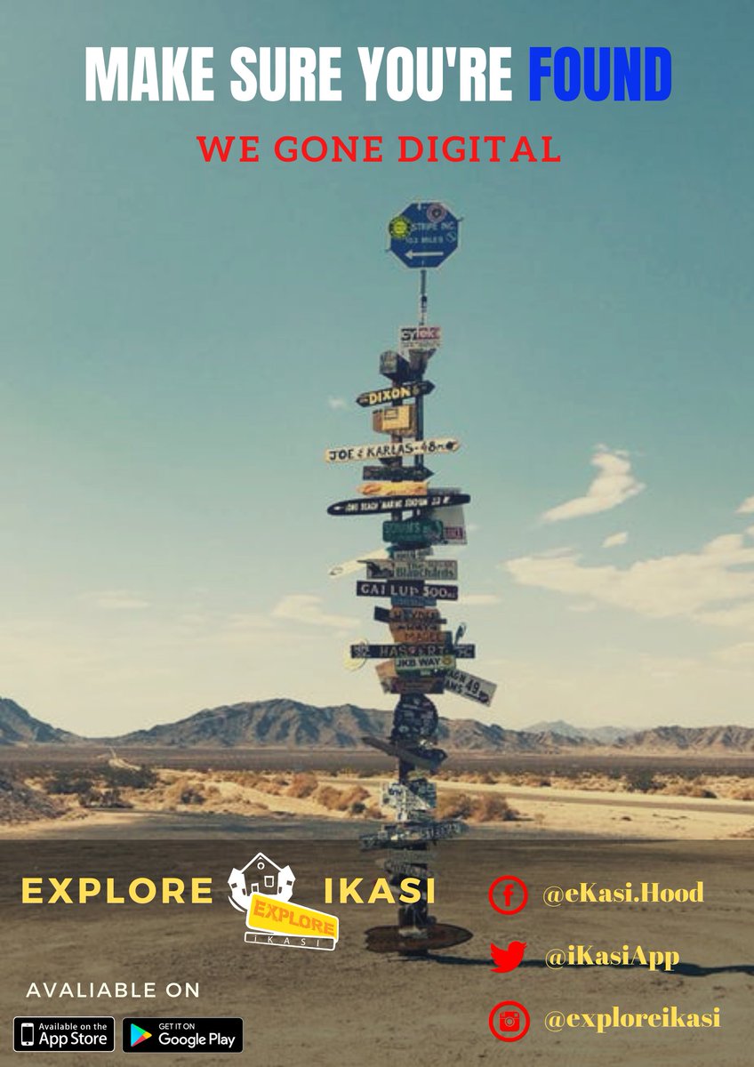 iKasiApp's tweet photo. @sowetoiink Hi @sowetoiink we're #ExploreIKASI App a marketing platform for township businesses, you can register your business free of charge, the App is available on both Apple Store and Google Play Store. #WeGoneDigital
Android:https://t.co/xzI8ifGr4D …
iOS:https://t.co/pJktsKdrEm … https://t.co/a0eVjlB0aw