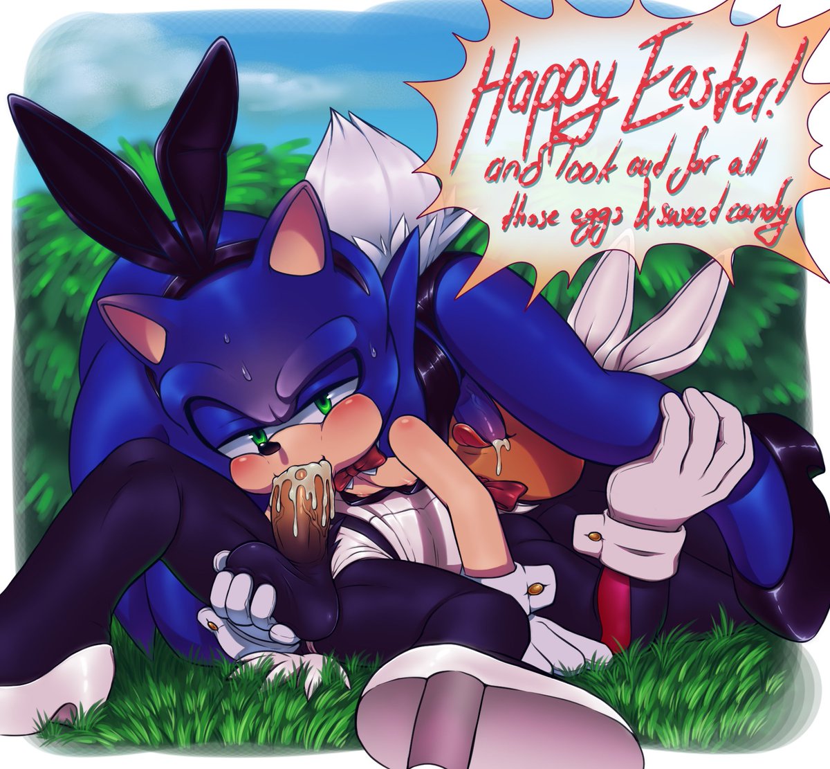 Happy late Easter everyone! (Sry, I was busy)
Enjoy the show of our lovely Easter bunnies~ 💕💦🐇🥚