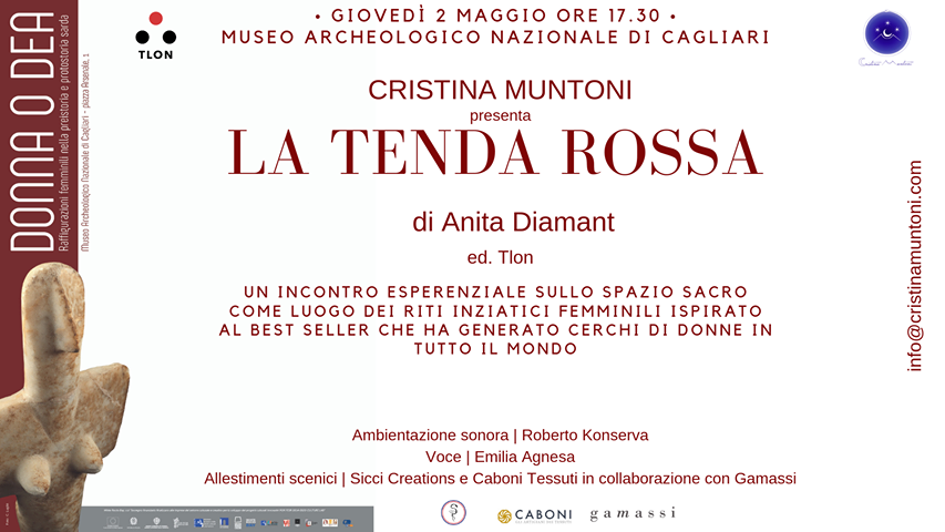 MuseoArcheoCa's tweet photo. Giovedì 2maggio h17,30 al @MuseoArcheoCa si terrà la presentazione "La Tenda Rossa e lo spazio sacro per i riti iniziatici femminili", un incontro esperenziale ispirato al best seller di Anita Diamant (ed. Tlon), a cura di Cristina Muntoni, scrittrice e ricercatrice. #DonnaoDea https://t.co/DrkGda7iIj