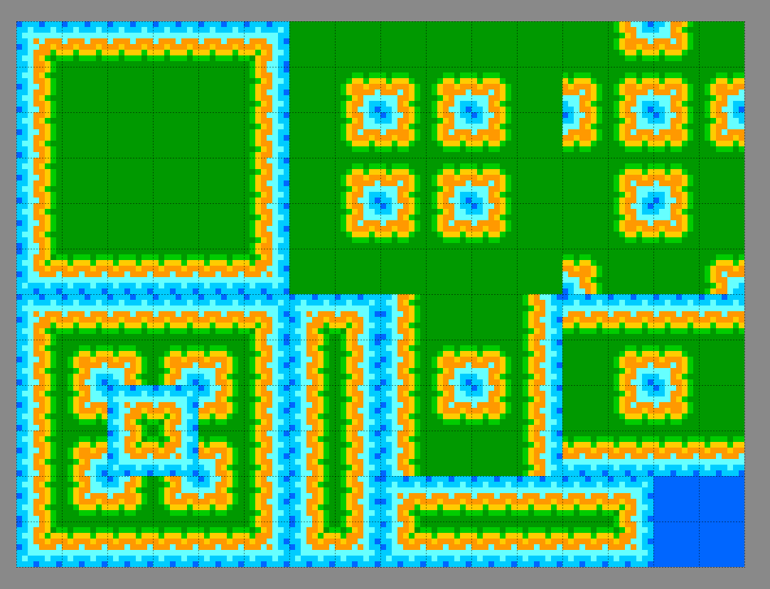 TJMcKimmey's tweet image. Step 2 again

The sub-tiles then fill out the template I already made in Tiled. I save this out as an image to have a full 47 tile set ready to be used! or I can easily change and modify any elements to make it more unique. Its a fast way to get to this point #GameDev #TileMaking