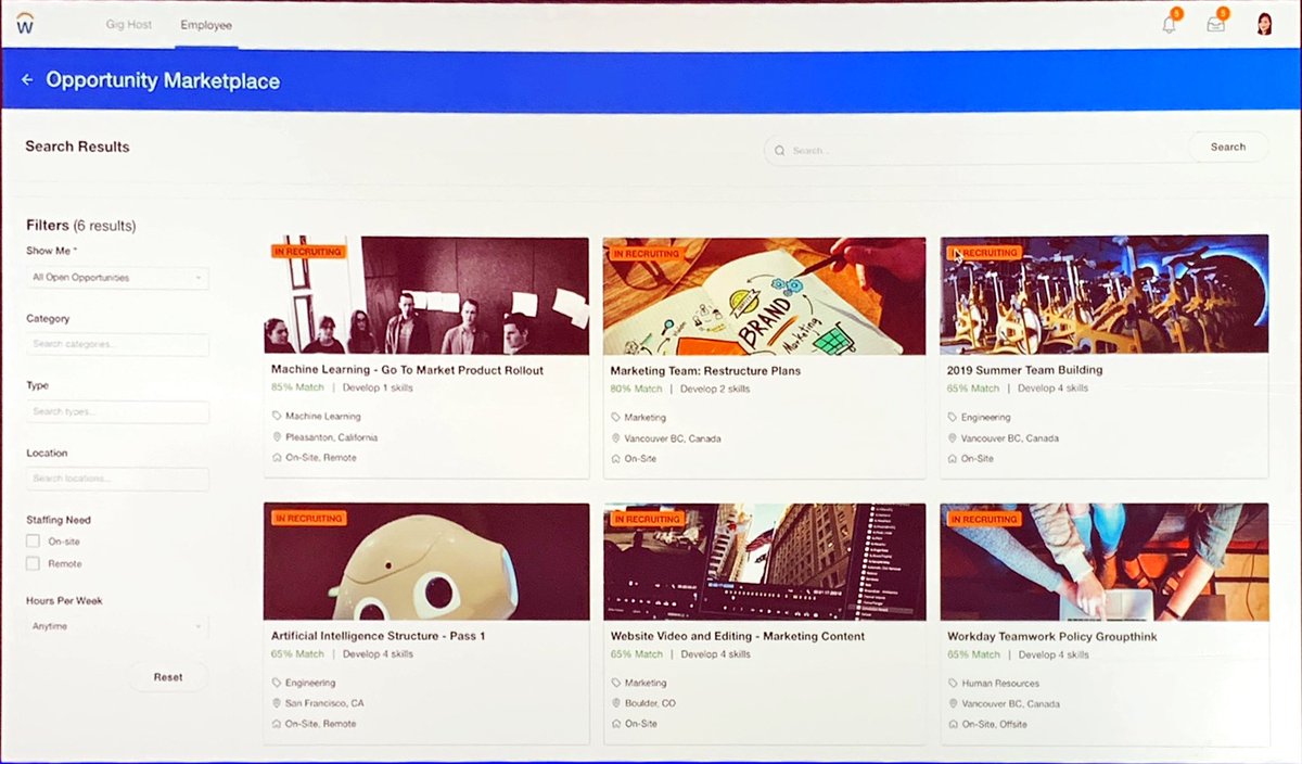 MarkSmithISG's tweet photo. @workday has a great Talent Marketplace that engages the worker in an effective manner through opportunity marketplace - nicely done! #wdaysummit https://t.co/l1Mm1AkFWr