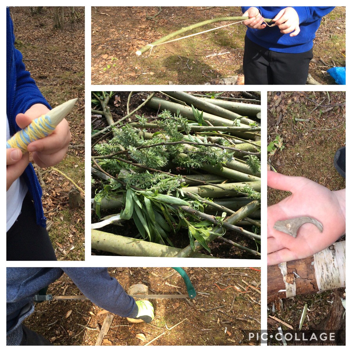 LeafyTrailsFS's tweet photo. Weaving and woodland crafts at forest school @luthermuirps #outdoorclassroomday #outdoorlearning #toolsafety #whittling #weaving #bowsaw #woolwrapping #bowandarrow #survivalskills #nature #skillsforlife #skillsforwork #DYW https://t.co/WLtLrj0UNf