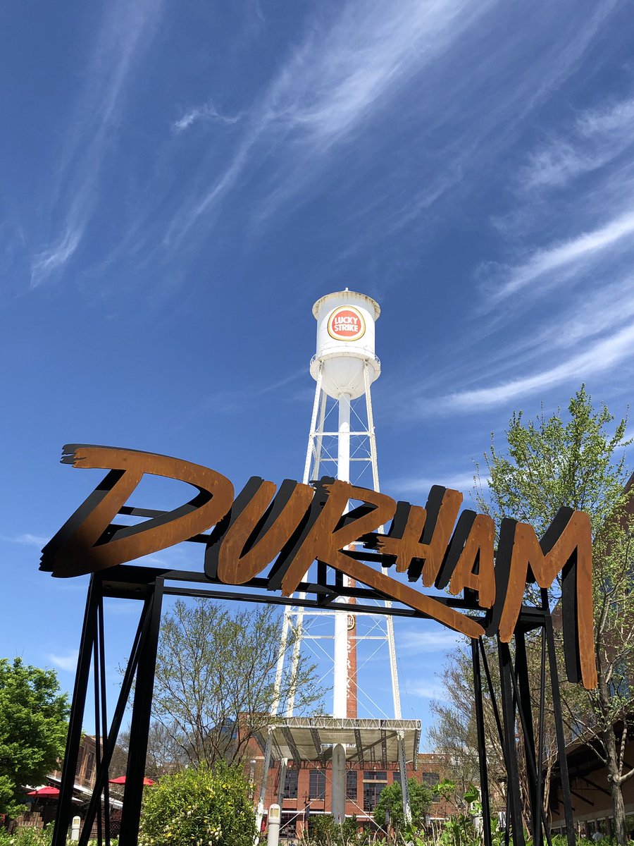 DurhamNC's tweet photo. New sign, who dis?

You might have a noticed a recent addition to @ATCDurham. We originally planned on creating this sign in celebration of our 150th anniversary. In light of recent events, we are dedicating it to the strength and resilience of Durham 🐂🏙♥️ https://t.co/xSox8F6Im5