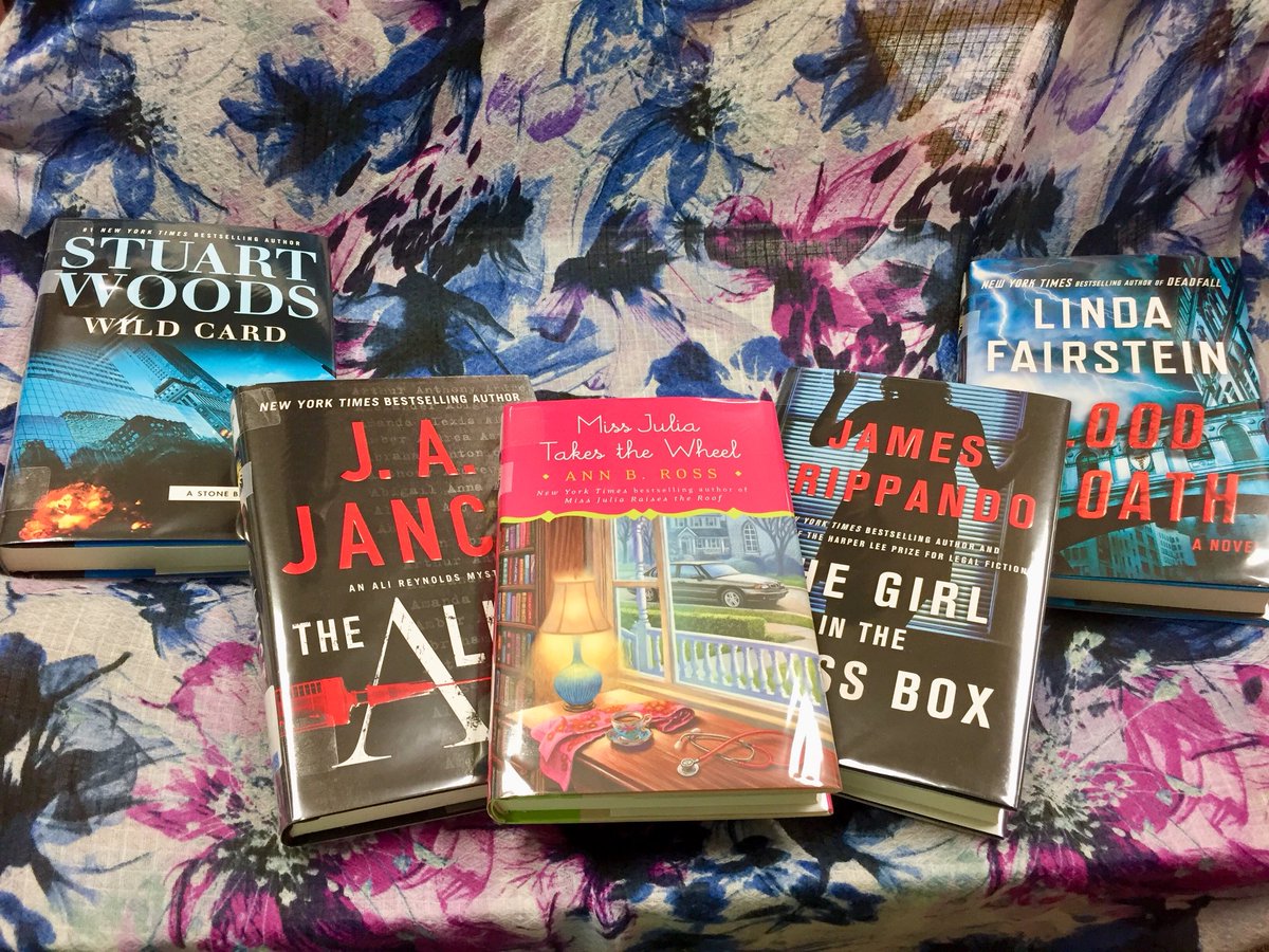 TnLibrary's tweet photo. New Books hitting the shelf today! #bloodoath #jacquelinewindspear #jamespattersonbooks #robertdugoni #missjulia #jajance #jamesgrippando #stuartwoodsbooks https://t.co/ABdgVn8tbW