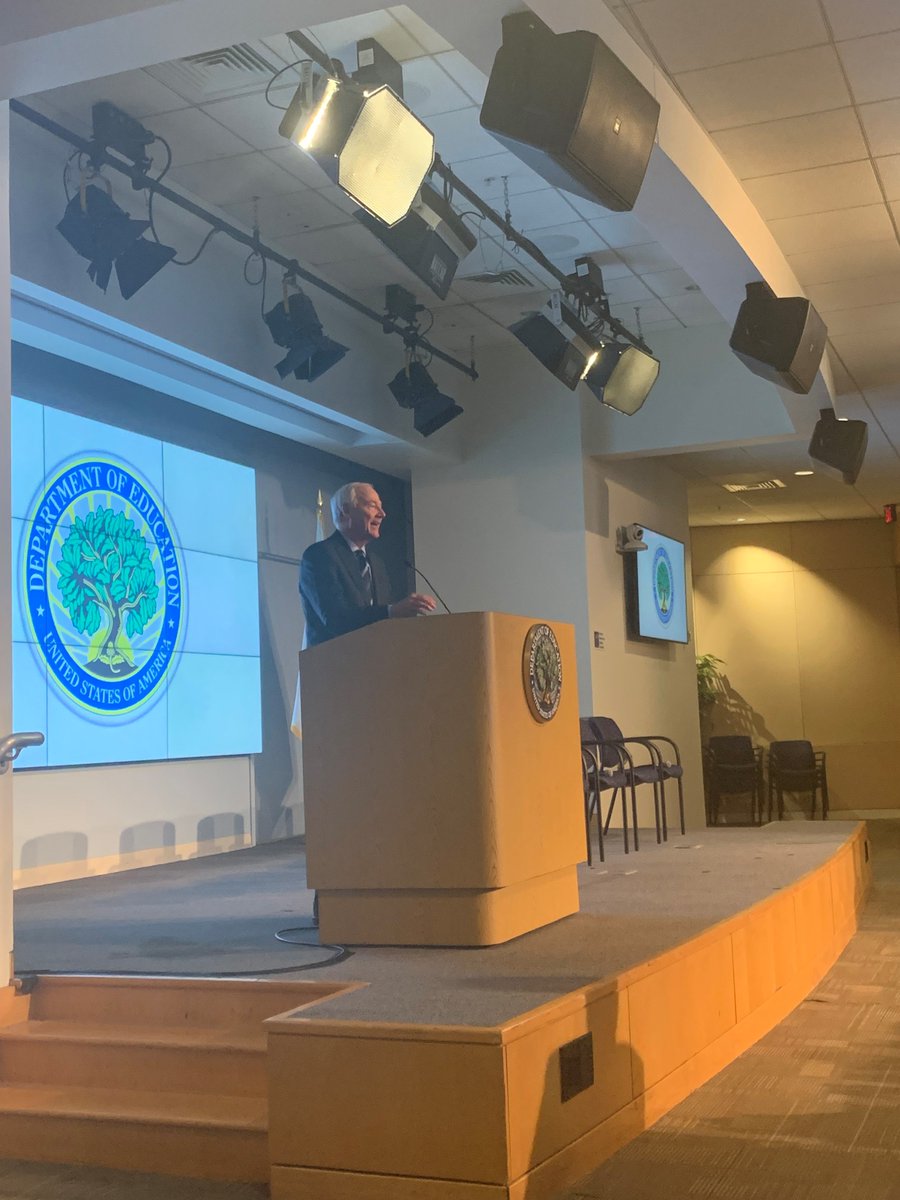AsaHutchinson's tweet photo. Yesterday, I was in DC to speak on Rethinking Correction &amp; Reentry Education for Second Chance Month. It's important to us in AR to have reentry programs &amp; community partnerships that restore hope &amp; provide nonviolent offenders with the education &amp; skills they need to succeed. https://t.co/tFPBVeEMbL