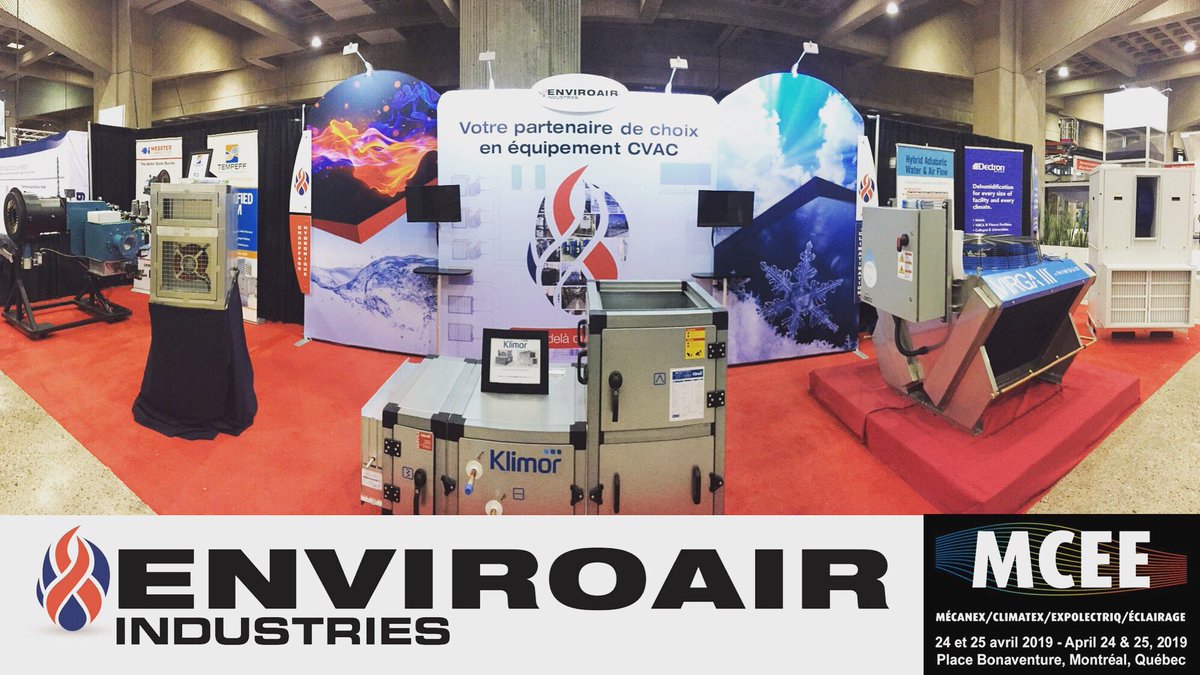 Enviroair is ready for your visit at the MCEE show in Montreal. Come and see us at booth 841 to discuss about some of our new products.
#show #booth #montreal #hvacr #MCEE2019