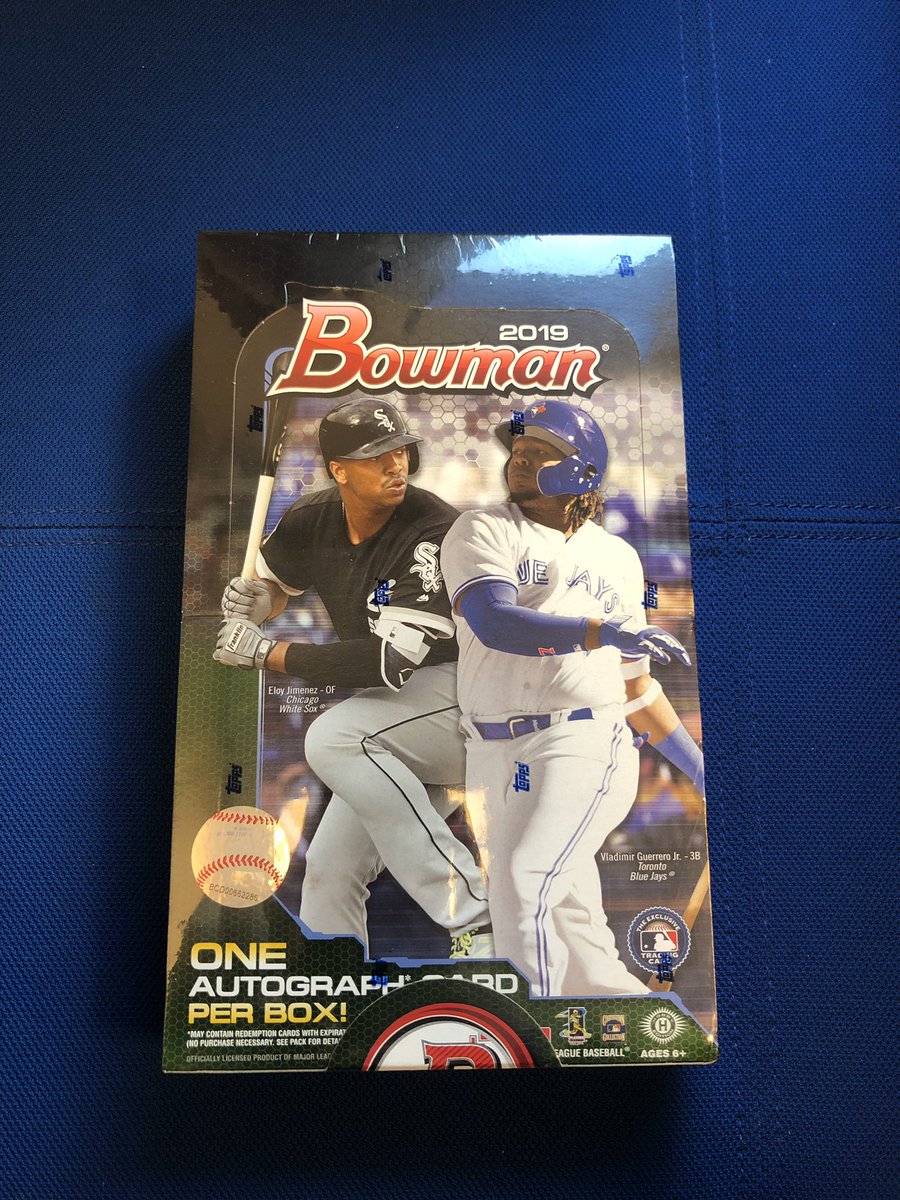 MLBPlayersInc's tweet photo. 🚨#TotallyDistortedTuesday🚨

We got a big prize today! A 2019 @Topps Bowman Baseball Hobby Box!!

FOLLOW, RT &amp; TWEET us, using #entry, your two guesses for a chance to win.

Good luck! https://t.co/eVGDrIIvhY