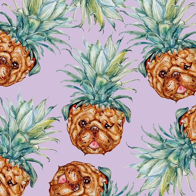 Pineapbulldog. 🐶🍍 

Check out the colorful pattern by the one-and-only <a href="/huebucket/">huebucket</a> at rdbl.co/2V8jQOa