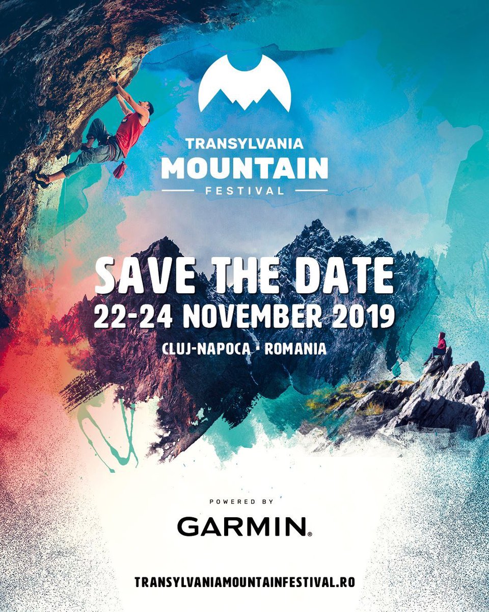 TMFmountainfest's tweet photo. 🇬🇧 Let's write some new mountain stories together! Save the date and plan your trip to Cluj-Napoca, in Transylvania for the 22nd - 24th November 2019! 

#TransylvaniaMountainFestival powered by #Garmin #TMF19 #StepIntoTheMountains https://t.co/6UjF4JnVFO