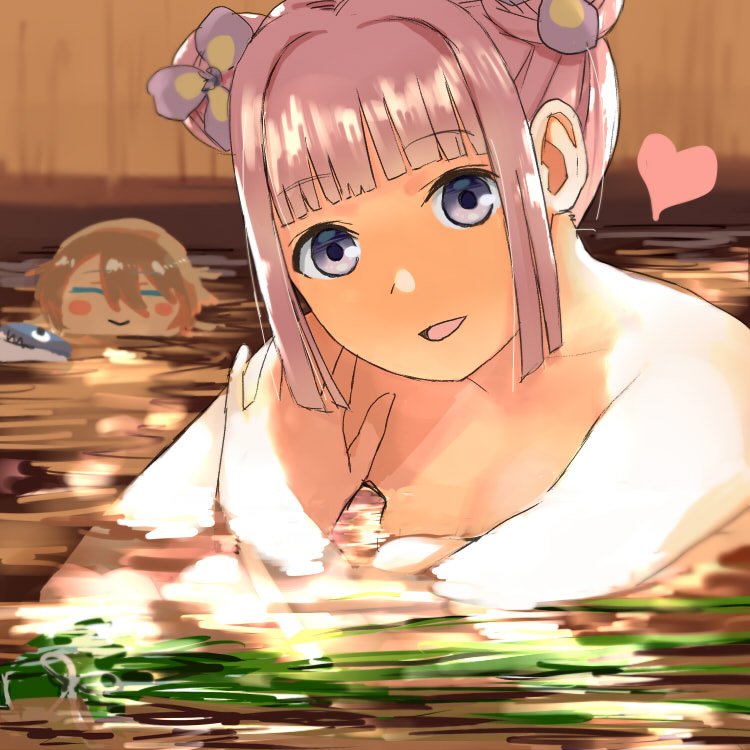 師弟の菖蒲湯
こどもの日のWロリコン…やばい。
混浴に即思いを巡らすメインヒロイン…スケベ。
楔マンだったりループ飽き飽きマンだったりの氏康くん久々…話が進む?
刀強化からの刀イベユニ。水持ちというだけでなく、範囲バフに防デバフが遊撃に良さそうな感じで、良性能でしょうか? 