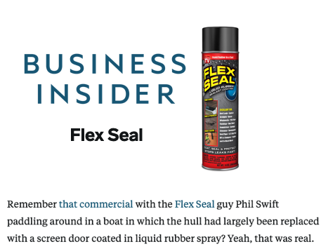Flex Seal On Twitter Have You Heard Businessinsider
