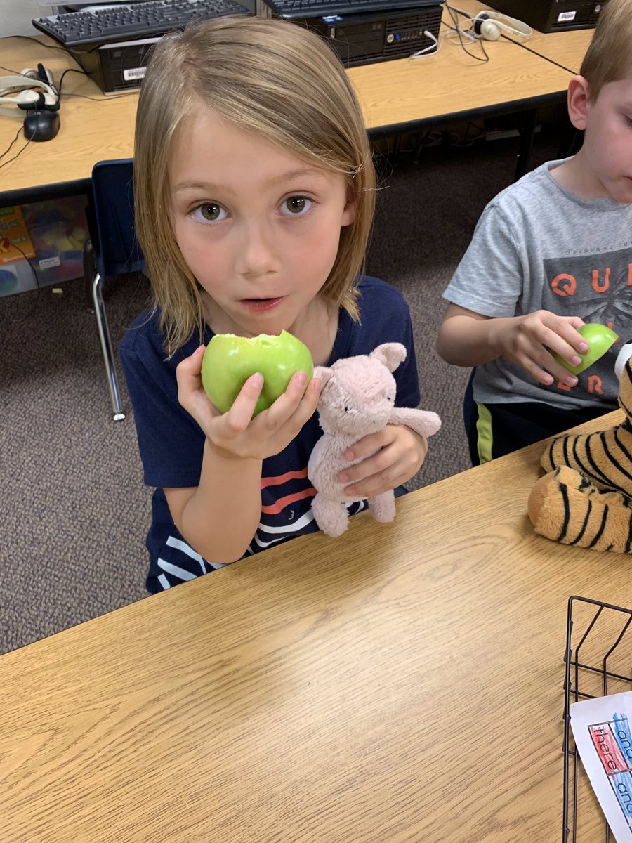 Hancock_Heat's tweet photo. We started our kindergarten ABC countdown today! Today is A day so we brought stuffed animals and ate apples! #Kindergarten #KnowyourABCs @ChandlerUnified https://t.co/E7iOVraBp5