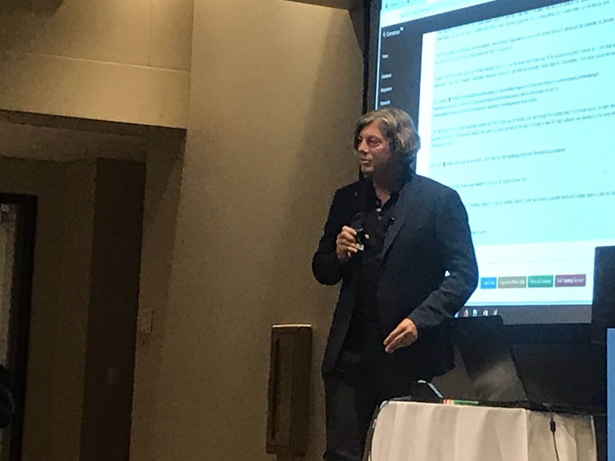 gkushner's tweet photo. #iiex2019 -  @converseon @robkey workshop participants build their own machine learning models for tracking brand attributes &amp; trust: how to get precise measures from social media. https://t.co/Yh5p8W3SDh