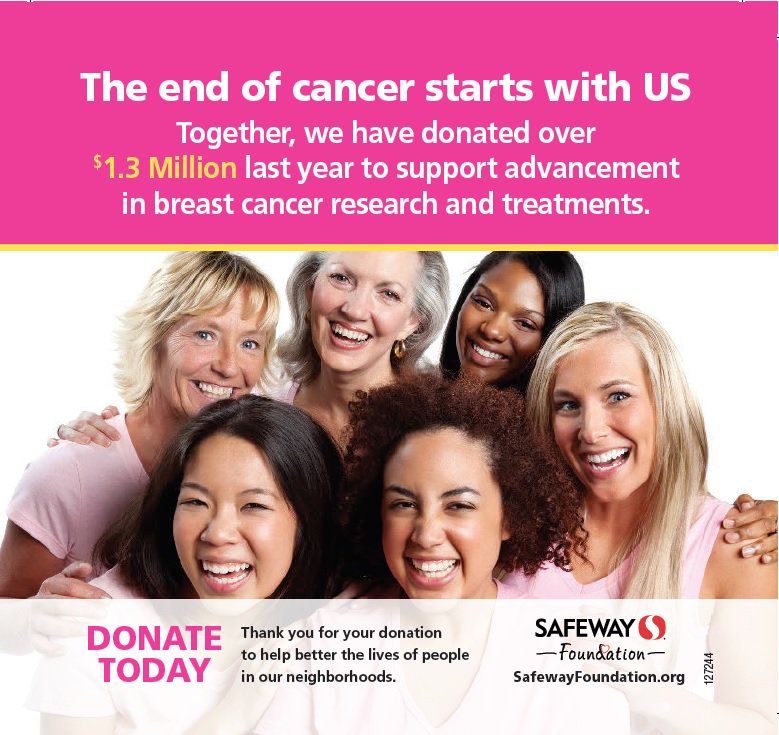 In April, <a href="/Safeway/">Safeway</a> is raising funds in stores to support breast cancer research and treatment.  Stop in your local Safeway to support the cause:  safeway.com/shopstores/too…