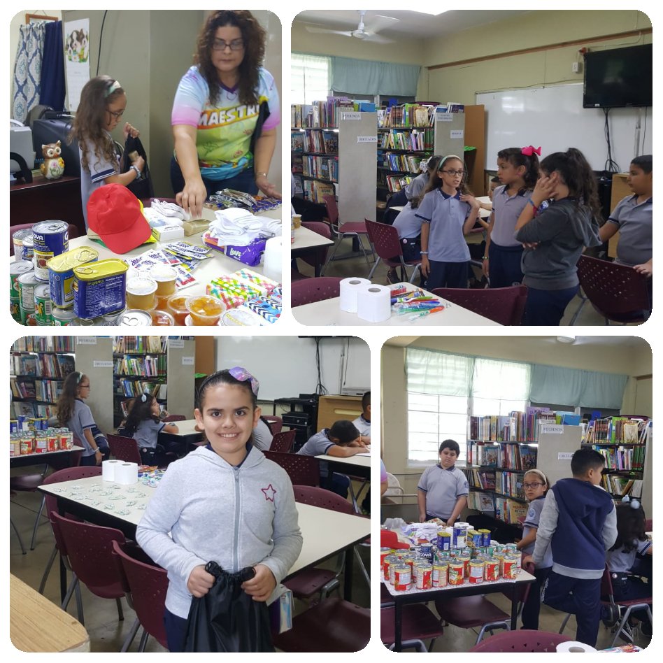 EscLaCurva's tweet photo. Nuestra trabajadora social, Sra.L.Quiles, junto a los estudiantes del Seminario de Vida Estudiantil dividiendo los artículos recolectados para personas con mayor necesidad. 
@DESEGURIDAD2 @OficinaMayaguez @EDUCACIONPR https://t.co/FZ2yXZafNq