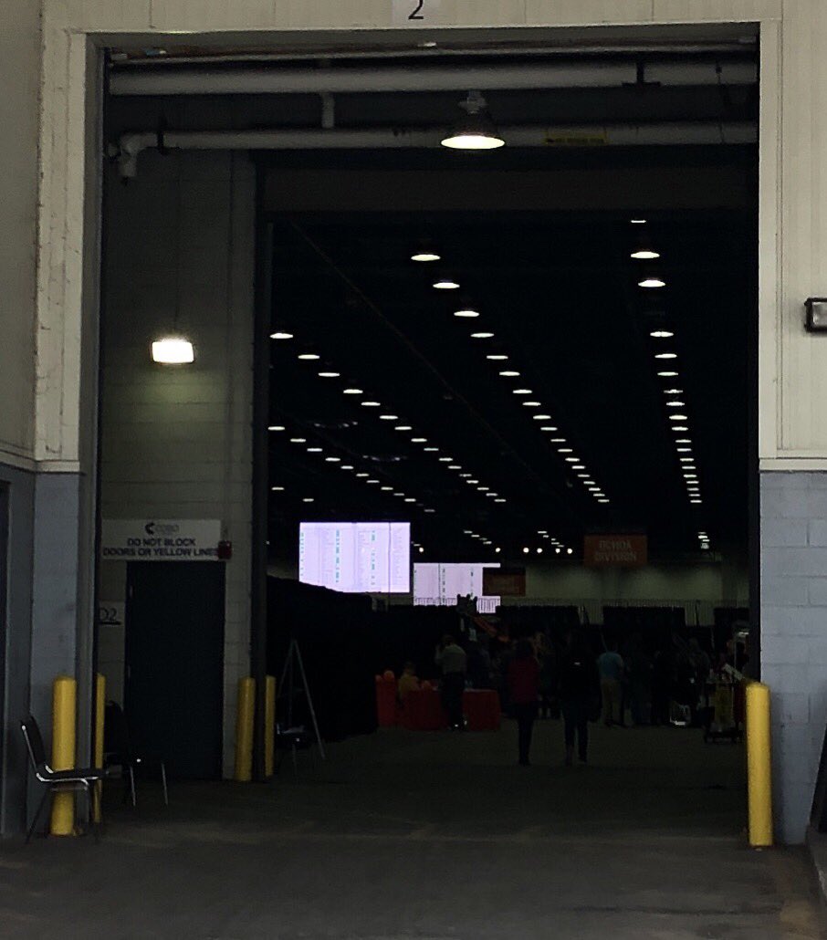 CentralCityFTC's tweet photo. #robocatsred have arrived at #FIRSTChamp #letsgorobocats #cccats https://t.co/CGkFkc7d4r