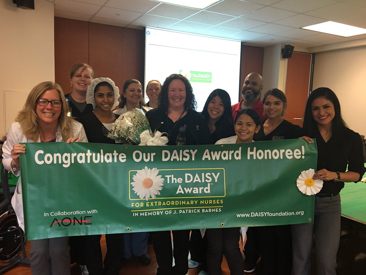 Celebrating our DAISY Award Honoree - Bridget Bailie, G12 Leukemia <a href="/CarolPorterDNP/">Carol Porter DNP, RN, FAAN</a> <a href="/MDAndersonNews/">MD Anderson Cancer Center</a> @KimmieCares <a href="/DAISY4Nurses/">DAISY Foundation</a>