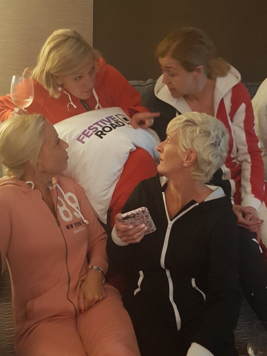 carostrachan's tweet photo. How to start our #FestiveAll global meeting? With a onesie night of course! #BeTheRoad https://t.co/8ujls4HJKZ