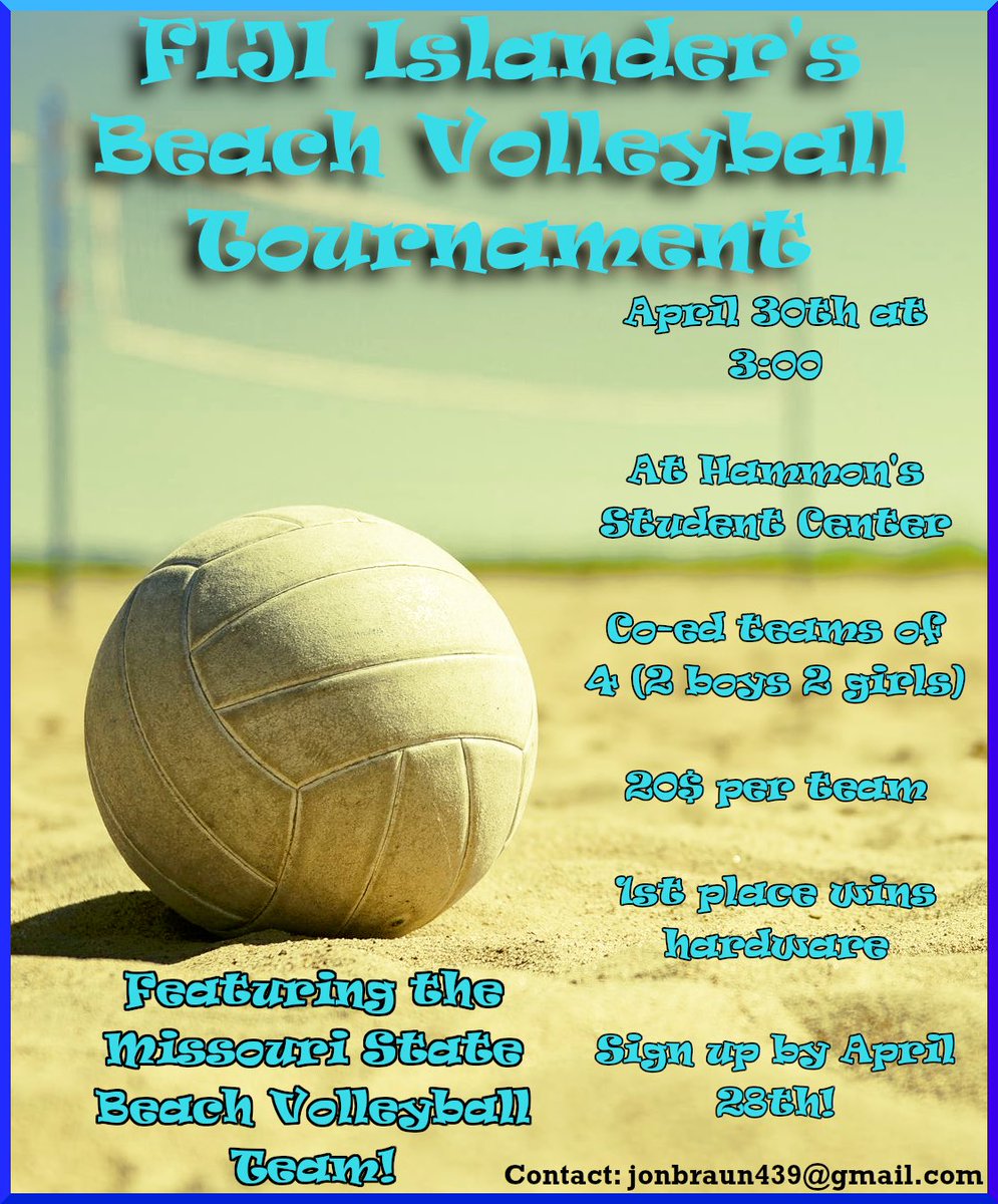 Ivis_reynolds's tweet photo. Need a study break? Grab 3 friends &amp; come play some sand! Winners get to play the MSU Beach Bears🐻🏖🏐 https://t.co/P4wS79fRmO
