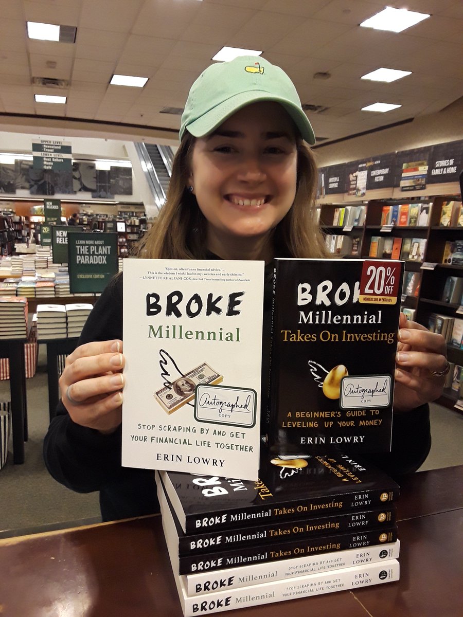 BNSeattle's tweet photo. Author @BrokeMillennial Erin Lowry stopped in to sign copies of her 'Broke Millennial' books today, stop in and pick up a copy! #SignedBooks #MembersSaveEveryday https://t.co/npzlX2cq8E