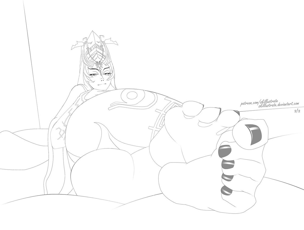 skillustrateSTP's tweet photo. More #LegendofZelda fanart. This time #PrincessMidna in her true form. The linearts show me trying to decide which to color. Of course I went with the feets version. It's a few years old. I should draw her again.
#TheLegendOfZelda #Midna #skillustrateFF #footfetish #animefeet https://t.co/h8DQ7calKa